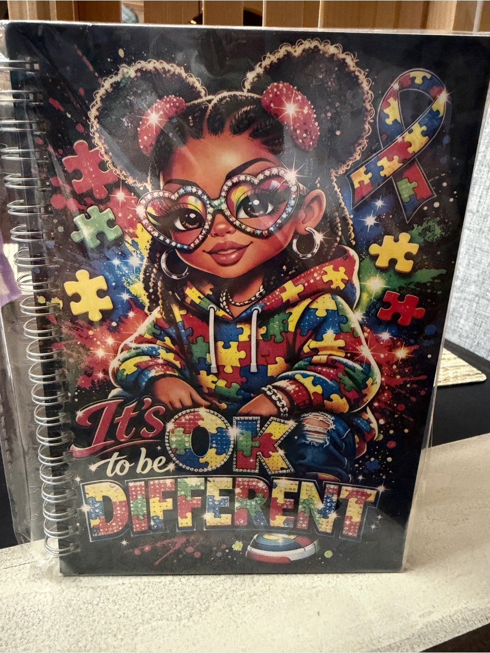 Kids Puzzle-Print Spiral Notebook - Multicolor 8”x5”